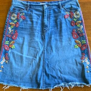 Johnny Was Denim Skirt